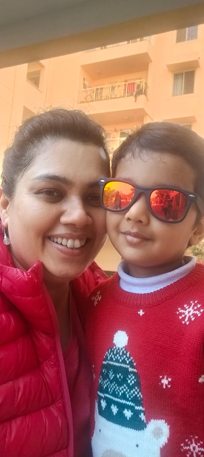 Richa Asija with her child